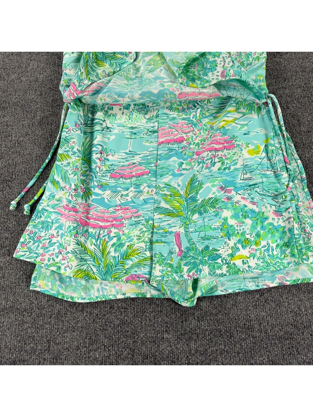 Lilly Pulitzer Romper Womens Multicolor Donna Skort Dress Halter Lace Pockets- 8 - Picture 5 of 9